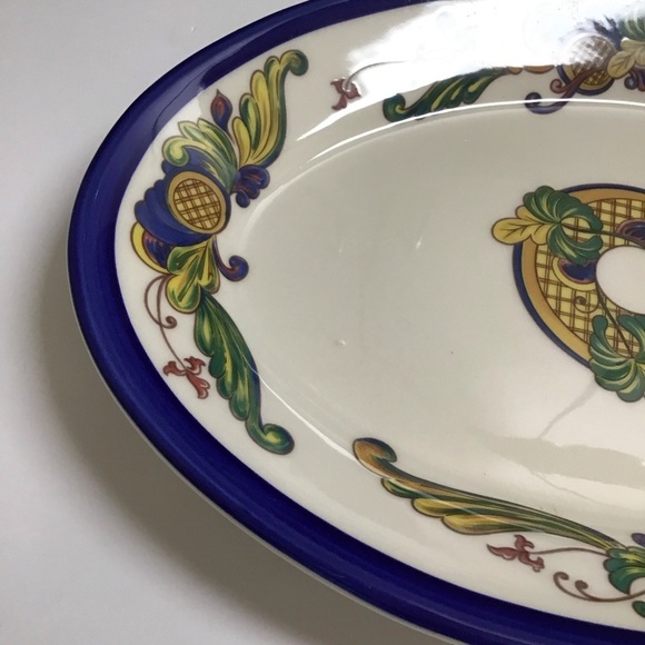 Serving Platter Homer Laughlin Seville Pattern Cobalt Blue Large USA Vintage - Picture 12 of 12